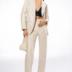 TE QUIERO HIGH RISE VEGAN LEATHER STRAIGHT LEG PANTS IN IVORY 12 TE QUIERO HIGH RISE VEGAN LEATHER STRAIGHT LEG PANTS IN IVORY -helmut shop te quiero high rise vegan leather straight leg pants in ivory ivory 2 2