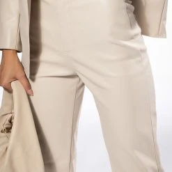 TE QUIERO HIGH RISE VEGAN LEATHER STRAIGHT LEG PANTS IN IVORY 17 TE QUIERO HIGH RISE VEGAN LEATHER STRAIGHT LEG PANTS IN IVORY -helmut shop te quiero high rise vegan leather straight leg pants in ivory ivory 8 8