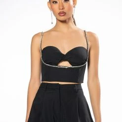 TGIF TWIST BRALETTE TOP -helmut shop tgif twist bralette top black 4 4