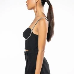 TGIF TWIST BRALETTE TOP -helmut shop tgif twist bralette top black 5 5