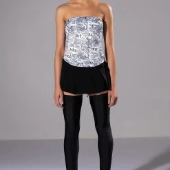 THAT NEW NEWS STRAPLESS CORSET -helmut shop that new news strapless corset white multi 3 3