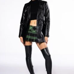 THE FLIRT PLEATED MICRO MINI SKIRT -helmut shop the flirt pleated micro mini skirt green 6 6