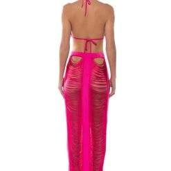 THE GODDESS IN ME TWO PIECE FRINGE SET -helmut shop the goddess in me two piece fringe set fuchsia 6 6