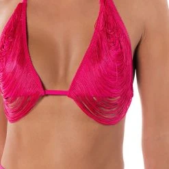 THE GODDESS IN ME TWO PIECE FRINGE SET -helmut shop the goddess in me two piece fringe set fuchsia 7 7