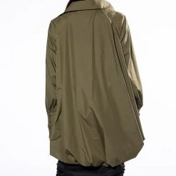 THE MUST HAVE BUBBLE POPLIN BLOUSE -helmut shop the must have bubble poplin blouse olive 5 5