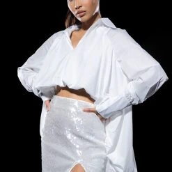 THE MUST HAVE BUBBLE POPLIN BLOUSE -helmut shop the must have bubble poplin blouse white 2 2