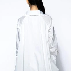THE MUST HAVE BUBBLE POPLIN BLOUSE -helmut shop the must have bubble poplin blouse white 8 8