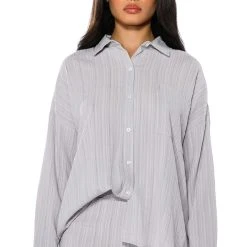 TIME TO RELAX BUTTON DOWN SHIRT -helmut shop time to relax button down shirt light grey 2 2