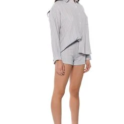 TIME TO RELAX BUTTON DOWN SHIRT -helmut shop time to relax button down shirt light grey 4 4