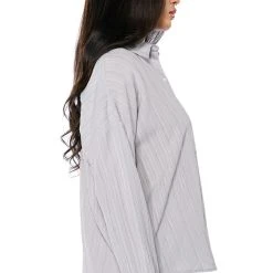 TIME TO RELAX BUTTON DOWN SHIRT -helmut shop time to relax button down shirt light grey 5 5