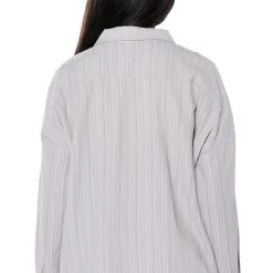 TIME TO RELAX BUTTON DOWN SHIRT -helmut shop time to relax button down shirt light grey 6 6