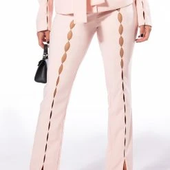 TINO SMALL KEYHOLE TROUSER -helmut shop tino small keyhole trouser light pink 2 2 c1