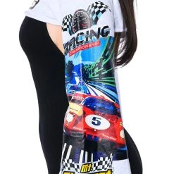 TO THE RACES ULTRA CROP TURTLENECK SWEATSHIRT -helmut shop to the races ultra crop turtleneck sweatshirt heather grey 7 7