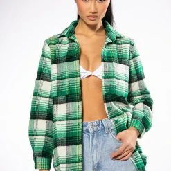 TOKYO STYLE EMBELLISHED PATCH BUTTON DOWN -helmut shop tokyo style embellished patch button down green multi 2 2