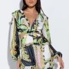 TOO GOOD TO YA ROMPER WITH CUT OUTS -helmut shop too good to ya romper with cut outs green multi 1 1