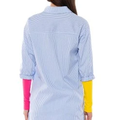 TOP OF THE CLASS BLUE BUTTON DOWN -helmut shop top of the class blue button down blue multi 6 6