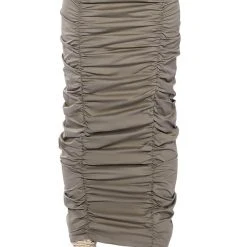 TOP OF THE WORLD CINCHED MAXI SKIRT -helmut shop top of the world cinched maxi skirt light grey 5 5