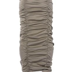TOP OF THE WORLD CINCHED MAXI SKIRT -helmut shop top of the world cinched maxi skirt light grey 7 7