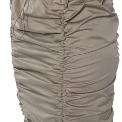 TOP OF THE WORLD CINCHED MAXI SKIRT -helmut shop top of the world cinched maxi skirt light grey 8 8