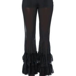 TRY AGAIN RUFFLED FLARE LEGGING -helmut shop try again ruffled flare legging black 6 6