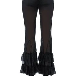 TRY AGAIN RUFFLED FLARE LEGGING -helmut shop try again ruffled flare legging black 8 8