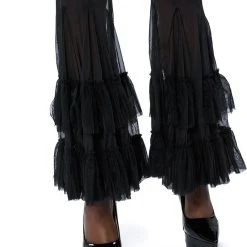 TRY AGAIN RUFFLED FLARE LEGGING -helmut shop try again ruffled flare legging black 9 9