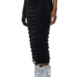 TRY ME DISTRESSED MIDI SKIRT -helmut shop try me distressed midi skirt black 4 4
