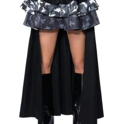 UNBOTHERED HIGH LOW HEM RUFFLE MAXI SKIRT -helmut shop unbothered high low hem ruffle maxi skirt black 3 3