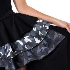 UNBOTHERED HIGH LOW HEM RUFFLE MAXI SKIRT -helmut shop unbothered high low hem ruffle maxi skirt black 6 6