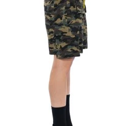 UNBOTHERED OVERSIZED CAMO SHORTS -helmut shop unbothered oversized camo shorts camo 7 7