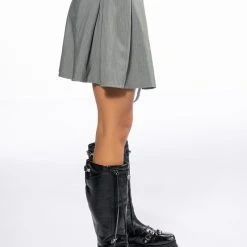 UNDERCOVER PLEATED MINI SKIRT -helmut shop undercover pleated mini skirt grey 6 6 c1