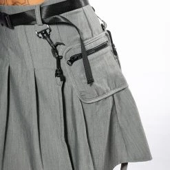 UNDERCOVER PLEATED MINI SKIRT -helmut shop undercover pleated mini skirt grey 9 9