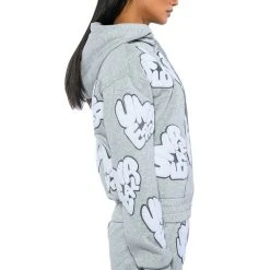 UNREAL HOODIE WITH PATCHES -helmut shop unreal hoodie with patches heather grey 7 7