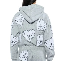 UNREAL HOODIE WITH PATCHES -helmut shop unreal hoodie with patches heather grey 8 8