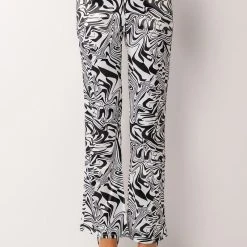 UTOPIA FLARED TROUSER -helmut shop utopia flared trouser black white 6 6