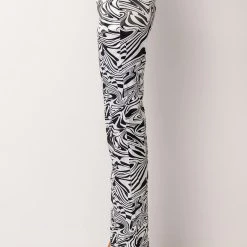 UTOPIA FLARED TROUSER -helmut shop utopia flared trouser black white 7 7