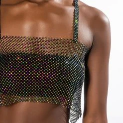 VANESSA RHINESTONE MESH BRALETTE -helmut shop vanessa rhinestone mesh bralette black 7 7