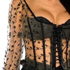 VEN AQUI LACE UP CORSET TOP -helmut shop ven aqui lace up corset top beige multi 7 7