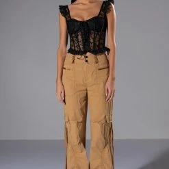 VEN AQUI LACE UP CORSET TOP -helmut shop ven aqui lace up corset top black 3 3 c1