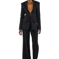 VIBE SO RARE TWO PIECE BLAZER JUMPSUIT -helmut shop vibe so rare two piece blazer jumpsuit black 3 3