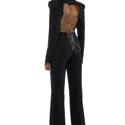 VIBE SO RARE TWO PIECE BLAZER JUMPSUIT -helmut shop vibe so rare two piece blazer jumpsuit black 5 5