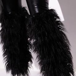 VIBE TO REMEMBER FAUX FUR VEGAN LEATHER PANT -helmut shop vibe to remember faux fur vegan leather pant black 8 8