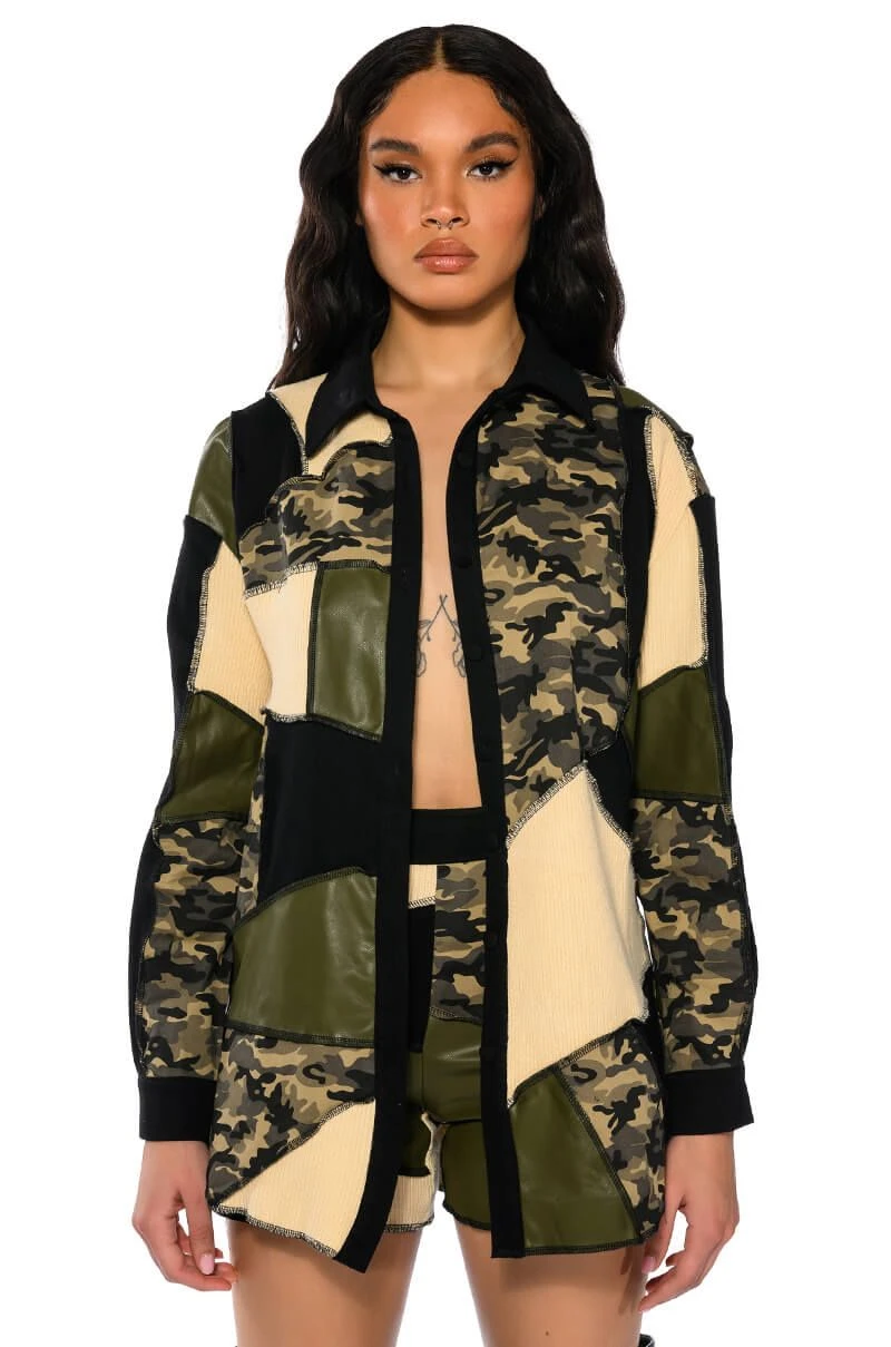 VICTORIOUS PATCHWORK BUTTON DOWN BLOUSE 3 VICTORIOUS PATCHWORK BUTTON DOWN BLOUSE