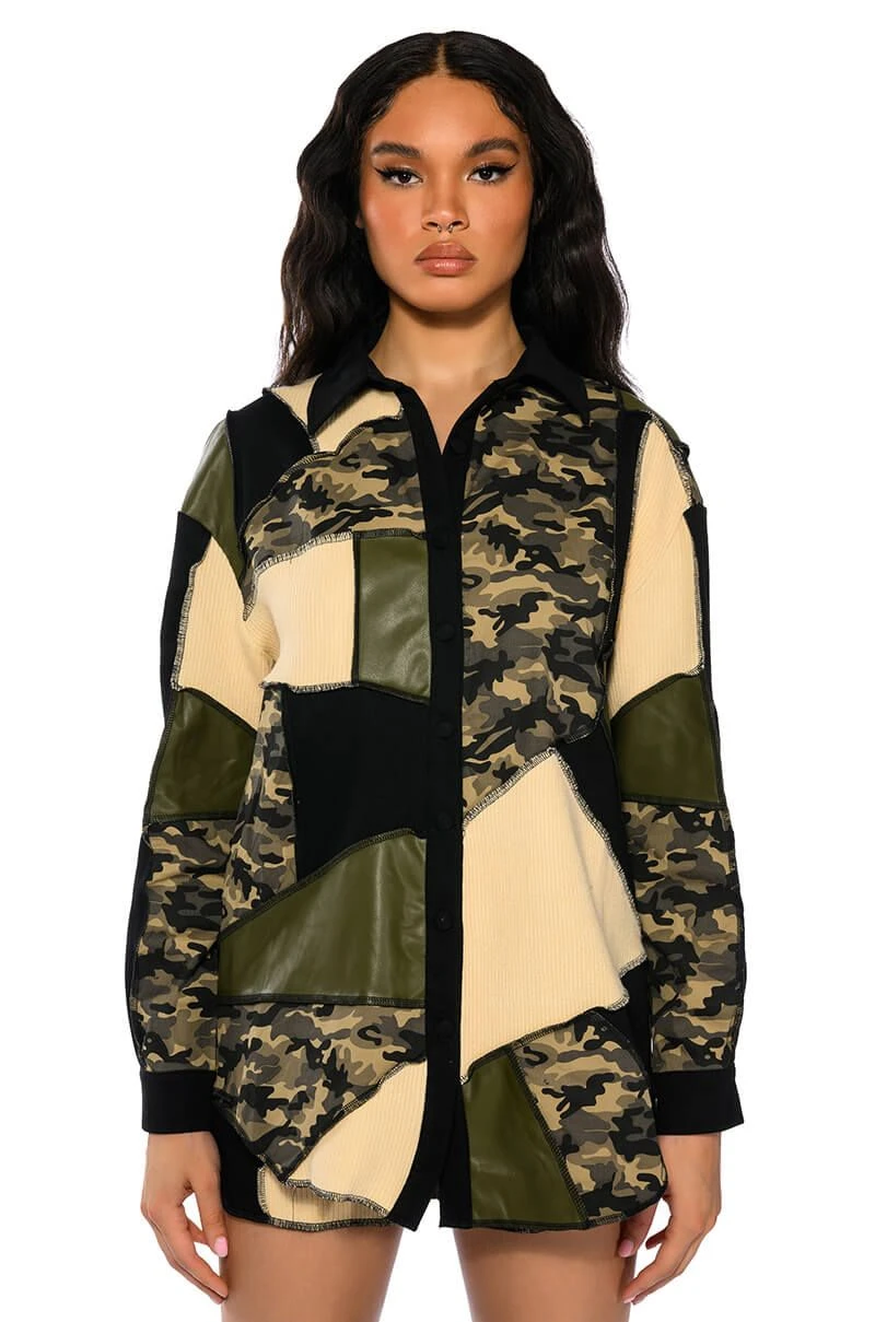 VICTORIOUS PATCHWORK BUTTON DOWN BLOUSE 4 VICTORIOUS PATCHWORK BUTTON DOWN BLOUSE - Image 2