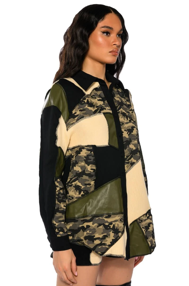 VICTORIOUS PATCHWORK BUTTON DOWN BLOUSE 5 VICTORIOUS PATCHWORK BUTTON DOWN BLOUSE - Image 3