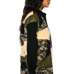 VICTORIOUS PATCHWORK BUTTON DOWN BLOUSE 15 VICTORIOUS PATCHWORK BUTTON DOWN BLOUSE -helmut shop victorious patchwork button down blouse green multi 6 6