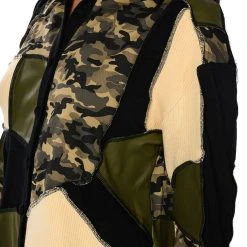 VICTORIOUS PATCHWORK BUTTON DOWN BLOUSE 17 VICTORIOUS PATCHWORK BUTTON DOWN BLOUSE -helmut shop victorious patchwork button down blouse green multi 8 8