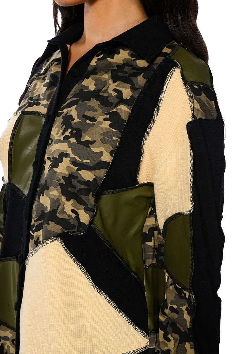 VICTORIOUS PATCHWORK BUTTON DOWN BLOUSE 10 VICTORIOUS PATCHWORK BUTTON DOWN BLOUSE - Image 8