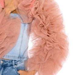 VIRGO RUFFLE SLEEVE LAYERING TOP -helmut shop virgo ruffle sleeve layering top blush 8 8