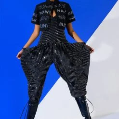 WALK THE WALK RHINESTONE CROPPED SHIRT -helmut shop walk the walk rhinestone cropped shirt black 4 4